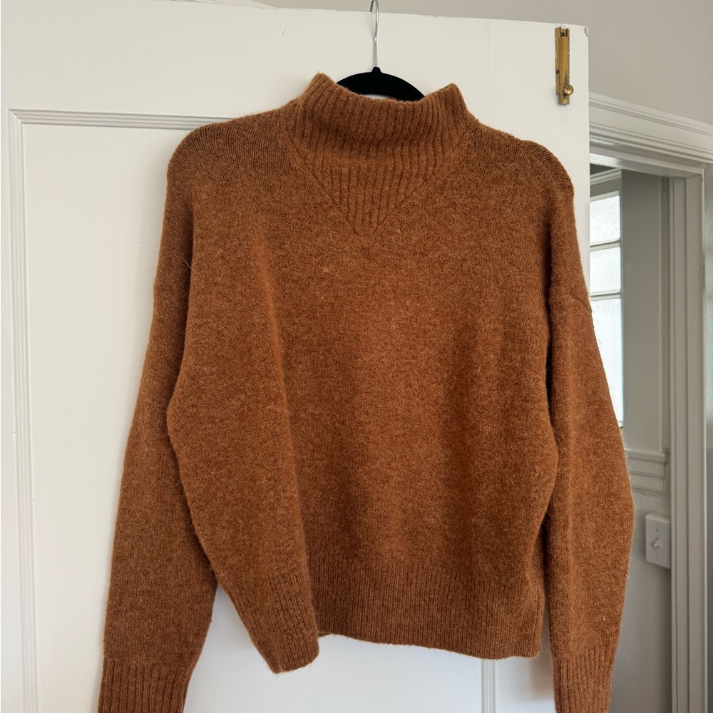 Madewell Warm Tan Mockneck Sweater